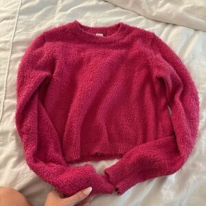 Cozy Pink Fuzzy Sweater